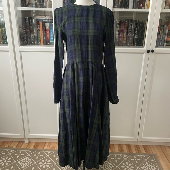 Son de Flor Dresses & Skirts - Son de Flor marie dress in blue tartan xxs